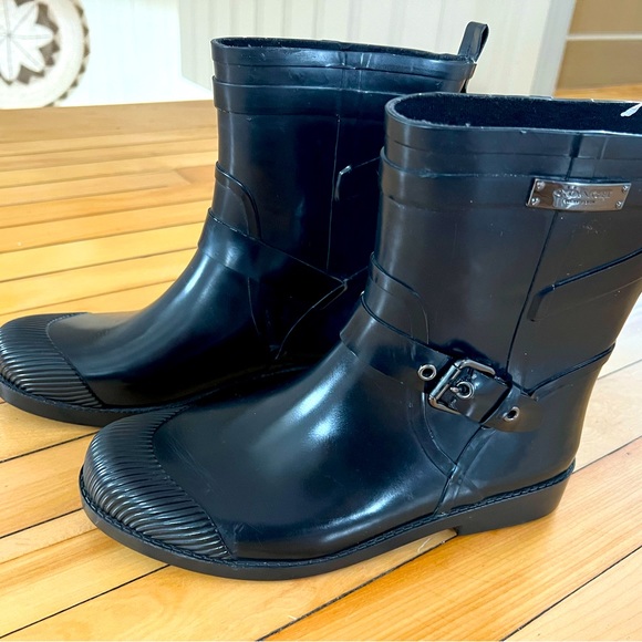 Coach Shoes Coach Women Lester Black Rubber Waterproof Short Rain